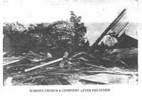 The destruction of the Church after a tornado in 1917